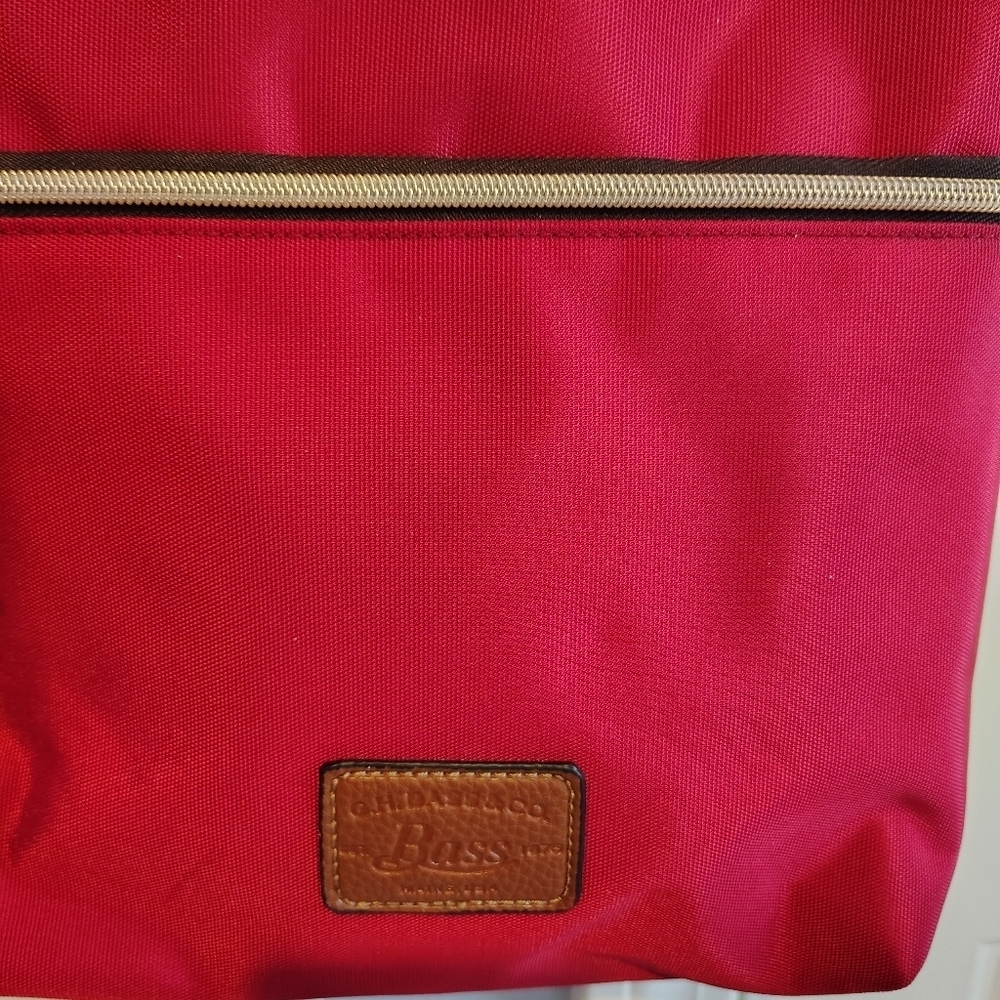 G.H.Bass Red Canvas Crossbody Bag - Picture 4 of 12